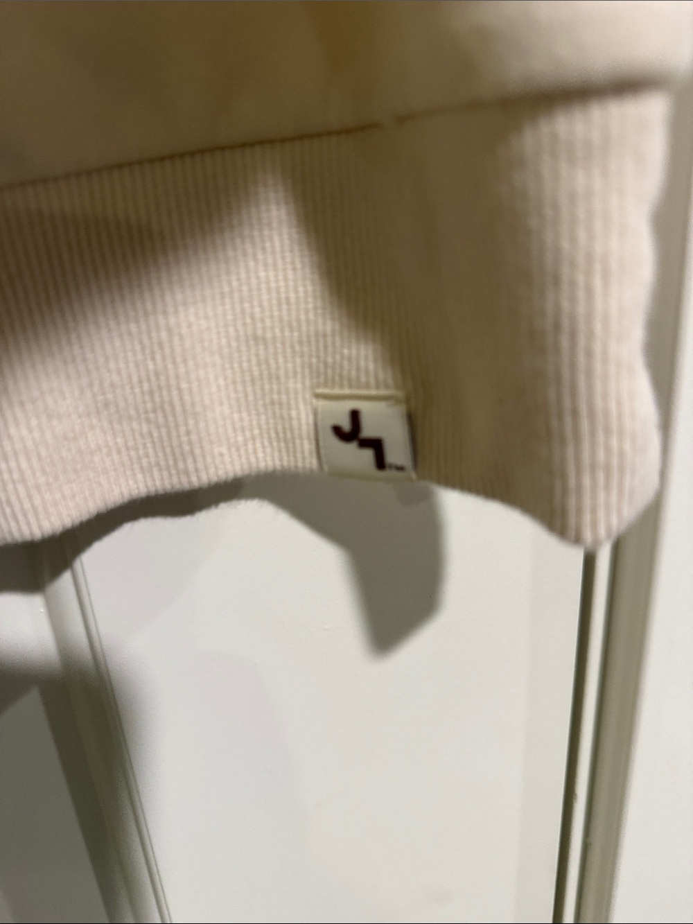 JoyLab Cream Lace-Trim V-Neck Sweatshirt - Picture 2 of 9